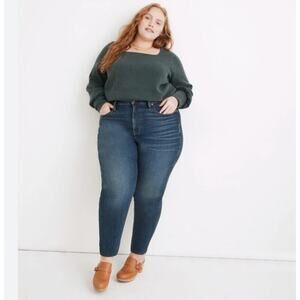 NWT Madewell Curvy High Rise Skinny Medium Wash Womens Size W 34 P